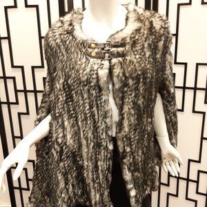 Love Token Real Rabbit Fur Poncho Shawl 😻